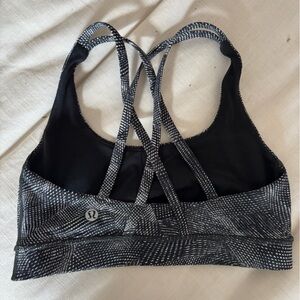 lululemon athletica Black and White Patterned Sports Bra